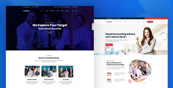 Reobiz - Consulting Business WordPress Theme — design detail view