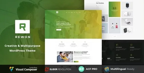 Rewon - MultiPurpose Business WooCommerce WordPress Theme — homepage layout