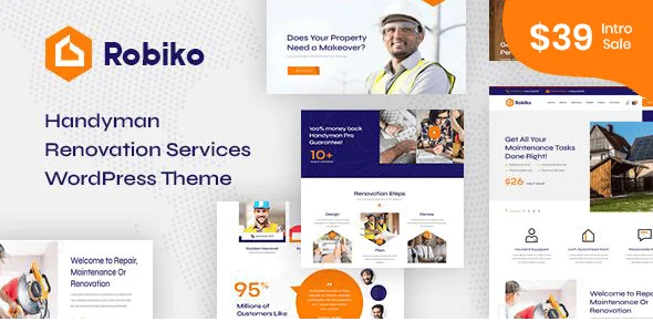 Robiko - Handyman Renovation Services WordPress — homepage layout