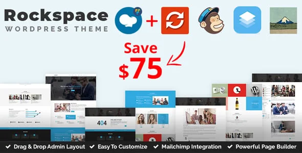 Rockspace - Multipurpose WordPress Theme — homepage layout