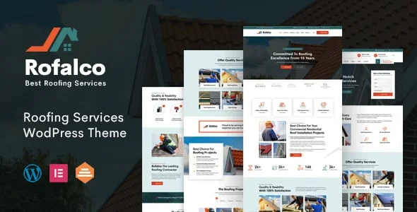 Rofalco - Roofing Services WordPress Theme — homepage layout
