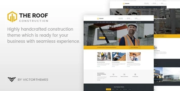 Roof - Construction Business WordPress Theme — homepage layout