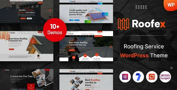 Roofex - Roofing WordPress Theme — homepage layout