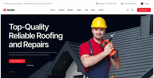 Rooftic - Roofing Services WordPress Theme — blog and article listing