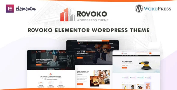 Rovoko - Construction WordPress Theme — homepage layout