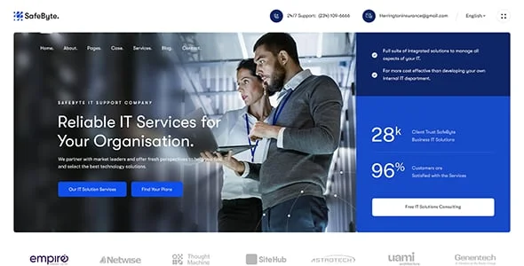 Safebyte - Technology & IT Solutions WordPress Theme — blog and article listing
