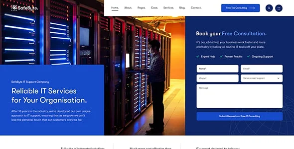 Safebyte - Technology & IT Solutions WordPress Theme — single post layout