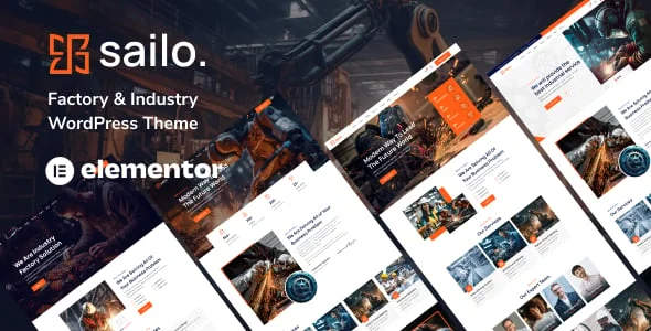 Sailo - Factory & Industry WordPress Theme — homepage layout