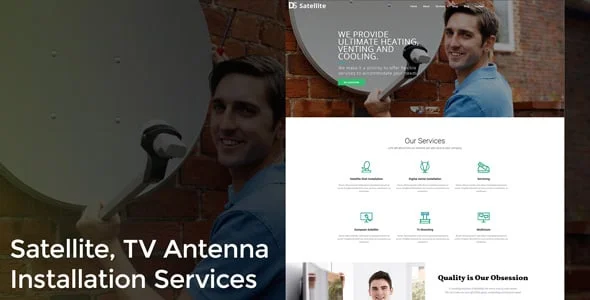 Satellite - Internet Provider & Satellite TV WordPress Theme — homepage layout