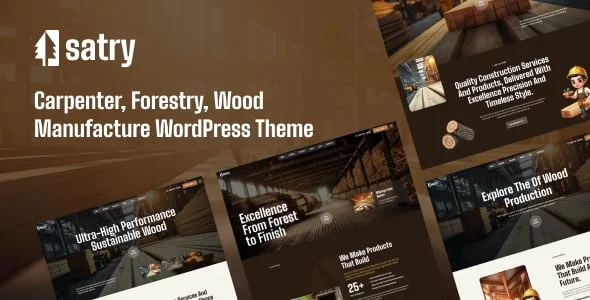 Satry – Carpentry, Forestry & Wood Manufacturing WordPress Theme — homepage layout