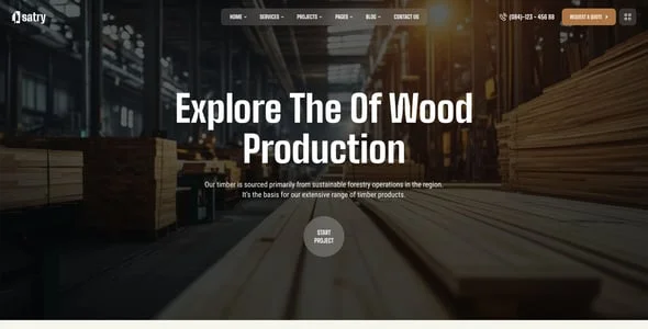 Satry – Carpentry, Forestry & Wood Manufacturing WordPress Theme — blog and article listing