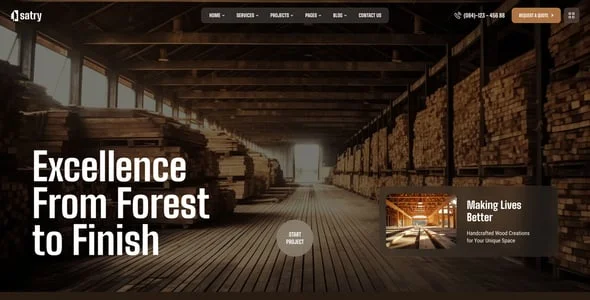 Satry – Carpentry, Forestry & Wood Manufacturing WordPress Theme — single post layout
