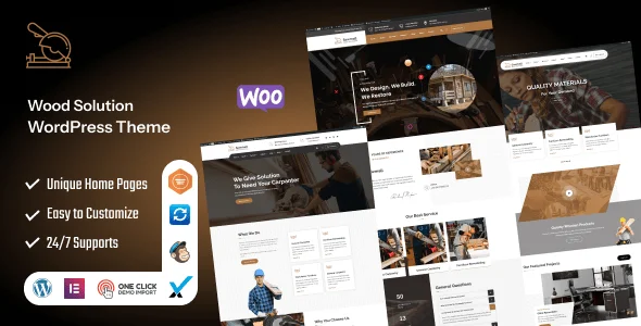 Sawmall - Carpenter and Craftman WordPress Theme — homepage layout