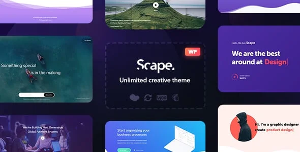 Scape - Multipurpose WordPress theme — homepage layout