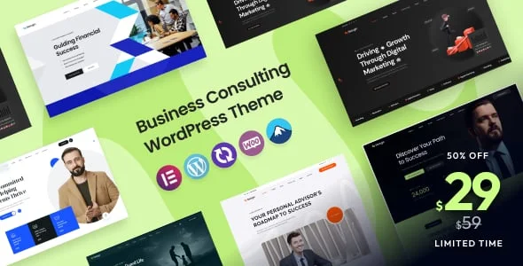 Seargin - Business Consulting WordPress Theme — homepage layout