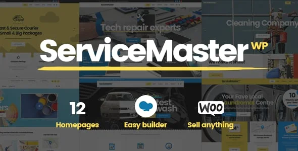 Service Master - Handyman WordPress Theme — homepage layout