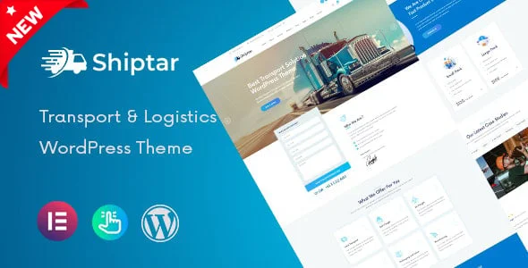 Shiptar - Transportation Logistics WordPress Theme — homepage layout