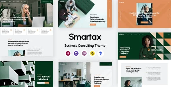 Smartax - Business Consulting WordPress Theme — homepage layout