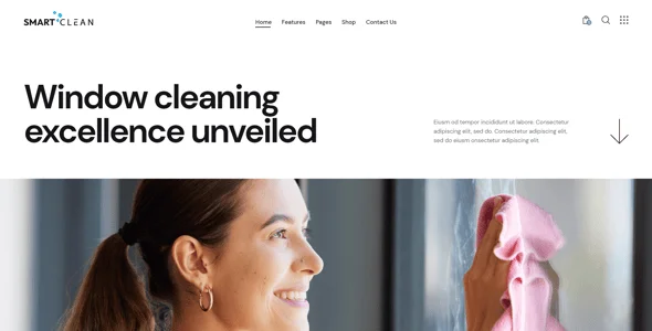 SmartClean | Housekeeping & Cleaning Company WordPress Theme — interior page design