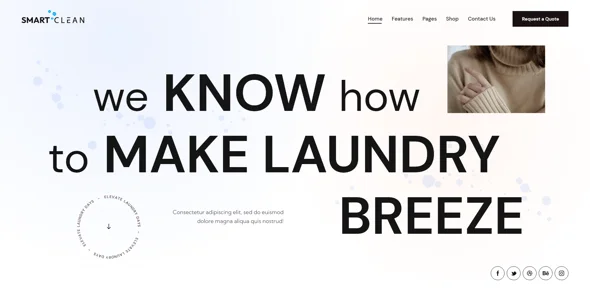 SmartClean | Housekeeping & Cleaning Company WordPress Theme — design detail view