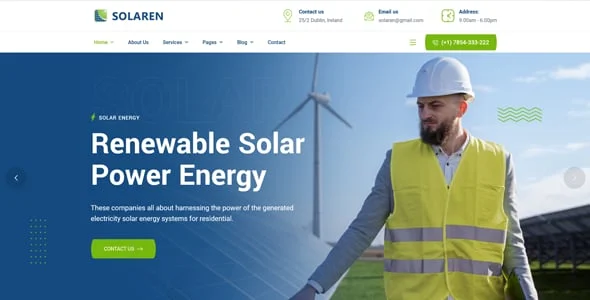 Solaren – Ecology & Solar Energy WordPress Theme — blog and article listing