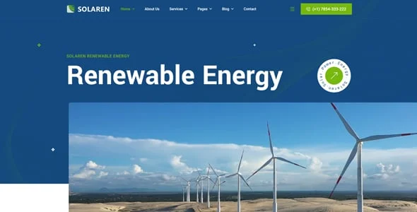 Solaren – Ecology & Solar Energy WordPress Theme — interior page design