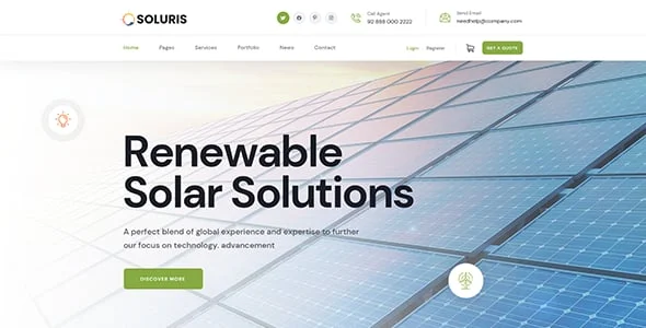 Soluris - Ecology & Solar Energy WordPress Theme — blog and article listing