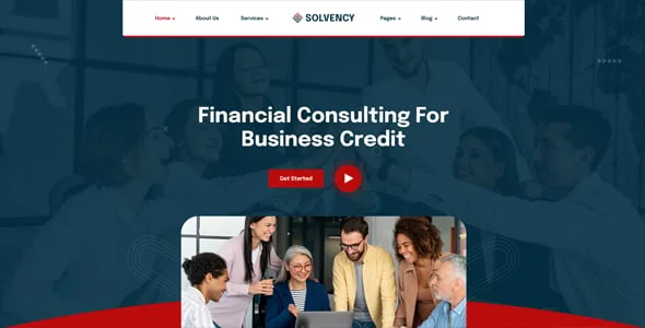 Solvency - Finance & Credit Repair WordPress Theme — interior page design