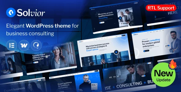 Solvior - Business Consulting WordPress Theme. — homepage layout