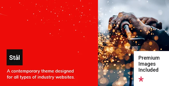 Stål - Industry WordPress Theme — homepage layout