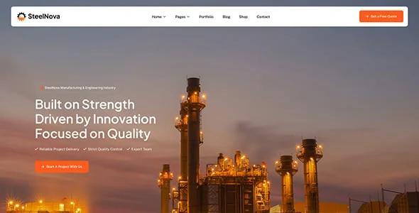 SteelNova – Modern Factory & Industrial WordPress Theme — single post layout