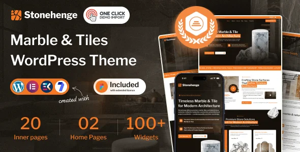 StoneHenge - Marble & Tiles WordPress Theme — homepage layout