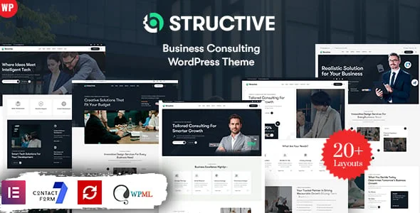 Structive - Business Consulting WordPress — homepage layout