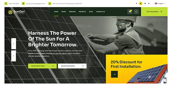 Sungo - Ecology & Solar Energy WordPress Theme — single post layout