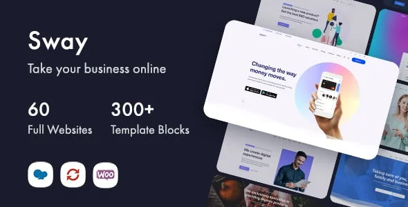Sway - Multi-Purpose WordPress Theme — homepage layout