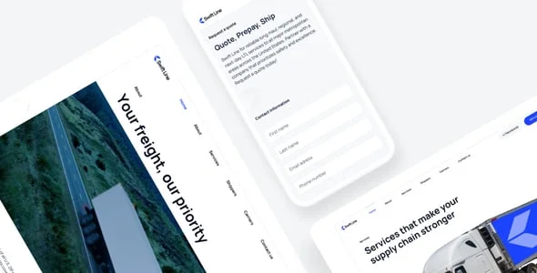 SwiftL - Trucking Courier — design detail view
