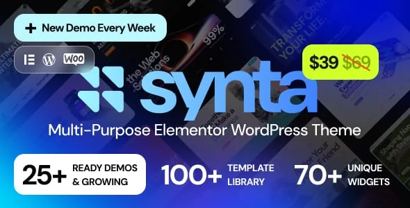 Synta - Multipurpose WordPress Theme — homepage layout