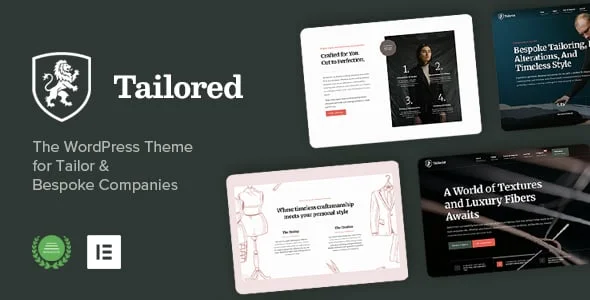 Tailored - Tailoring & Fashion WordPress Theme — homepage layout