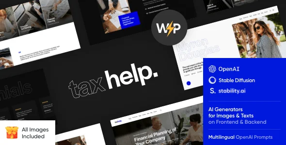 Tax Help - Finance & Accounting Adviser Theme — homepage layout