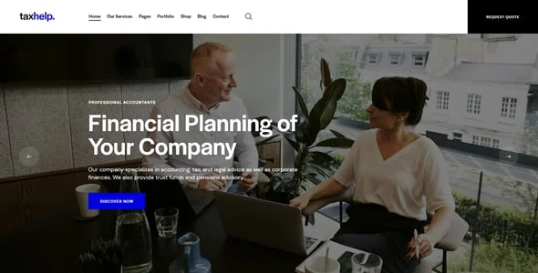 Tax Help - Finance & Accounting Adviser Theme — interior page design