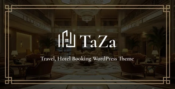 Taza - Travel & Hotel Booking WordPress Theme — homepage layout