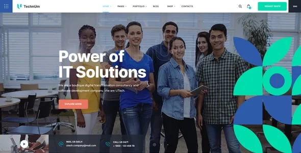 Technum | Digital Agency & Web Design WordPress Theme — blog and article listing