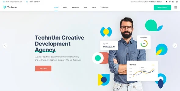 Technum | Digital Agency & Web Design WordPress Theme — single post layout