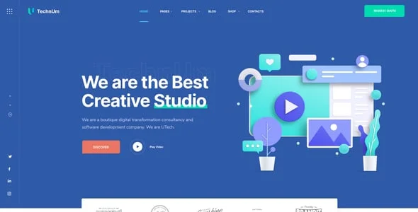 Technum | Digital Agency & Web Design WordPress Theme — interior page design