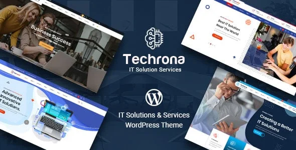 Techrona – IT Solutions & WordPress Theme — homepage layout