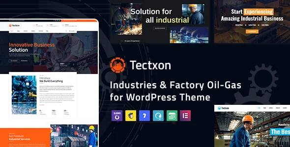 Tectxon - Industry & Factory WordPress Theme — homepage layout