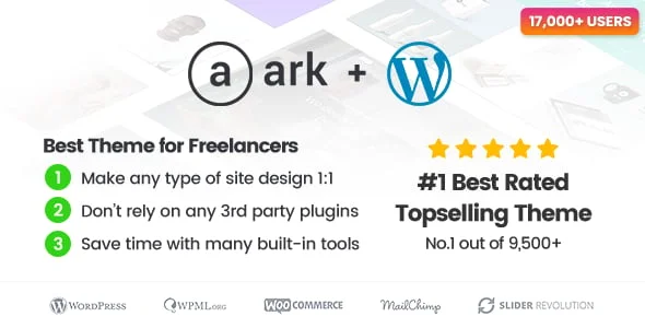 The Ark | WordPress Theme made for Freelancers — homepage layout