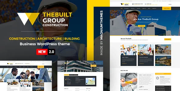 TheBuilt - Construction and Architecture WordPress theme — homepage layout