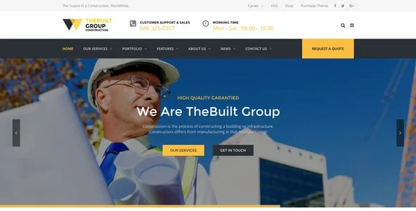 TheBuilt - Construction and Architecture WordPress theme — blog and article listing