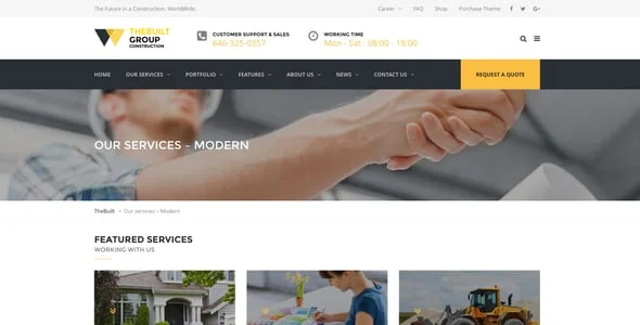TheBuilt - Construction and Architecture WordPress theme — single post layout